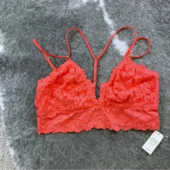 NWT Aerie Palm Lace Racerback Bralette - Picture 3 of 9